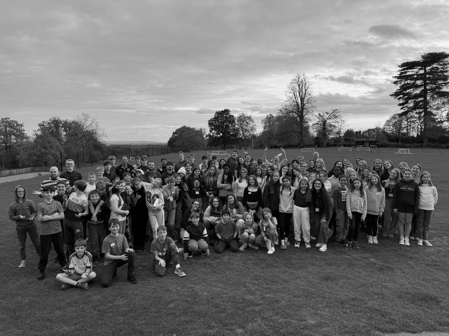 Young people in silhouette at an evening event at Danehill Ventures