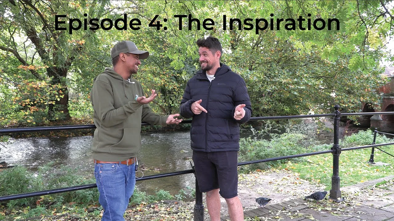 George Meressa in conversation outdoors, from his documentary